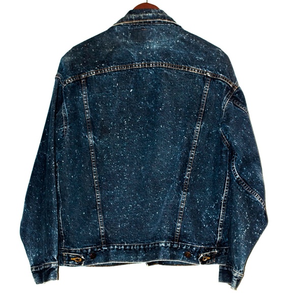 VTG 80s LEVIS speckled Denim Jean Jacket - Picture 3 of 4